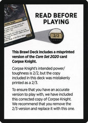 Corpse Knight Reminder Card (Knights' Charge Brawl Deck) [Core Set 2020 Tokens] | Good Games Cannington