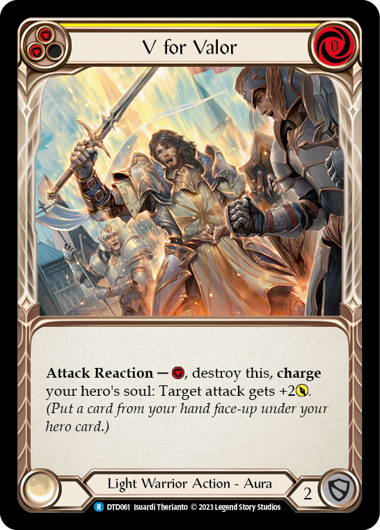 V for Valor (Yellow) [DTD061] (Dusk Till Dawn)  Rainbow Foil | Good Games Cannington
