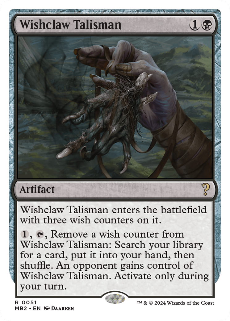 Wishclaw Talisman (White Border) [Mystery Booster 2] | Good Games Cannington