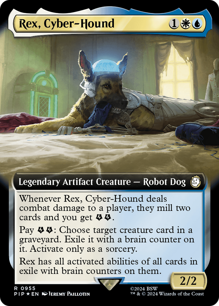 Rex, Cyber-Hound (Extended Art) (Surge Foil) [Fallout] | Good Games Cannington