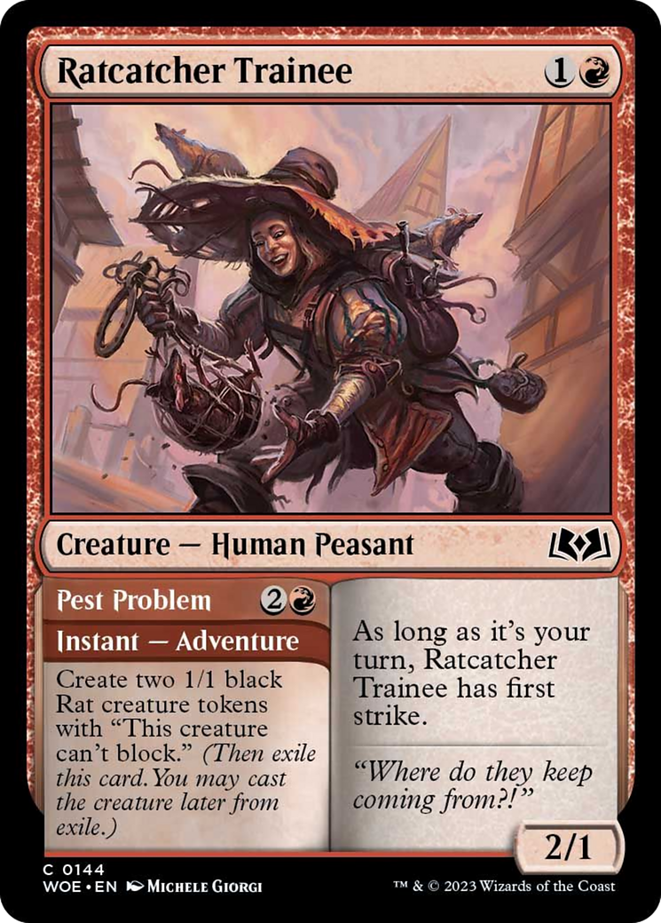 Ratcatcher Trainee // Pest Problem [Wilds of Eldraine] | Good Games Cannington