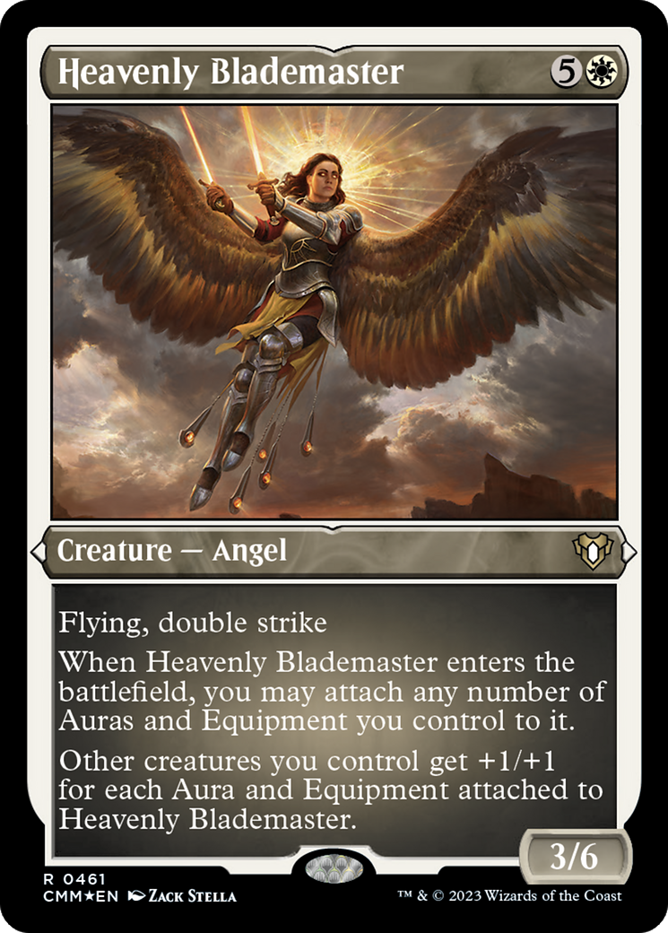 Heavenly Blademaster (Foil Etched) [Commander Masters] | Good Games Cannington