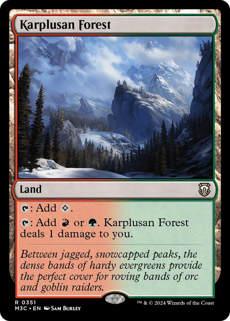 Karplusan Forest (Ripple Foil) [Modern Horizons 3 Commander] | Good Games Cannington