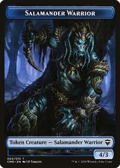 Angel // Salamander Warrior Double-Sided Token [Commander Legends Tokens] | Good Games Cannington