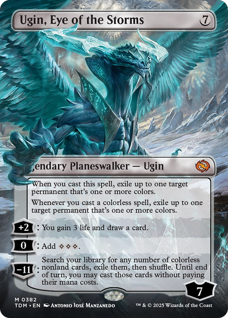 Ugin, Eye of the Storms (Borderless) [Tarkir: Dragonstorm] | Good Games Cannington