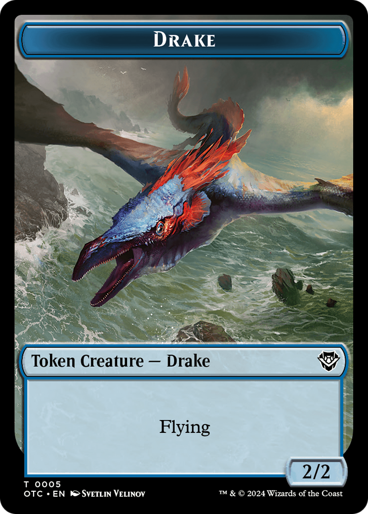 Drake // Soldier (0026) Double-Sided Token [Outlaws of Thunder Junction Commander Tokens] | Good Games Cannington
