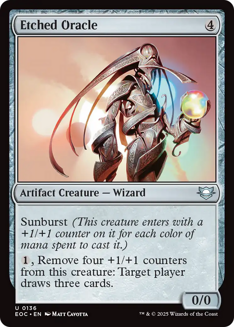 Etched Oracle [Edge of Eternities Commander] | Good Games Cannington