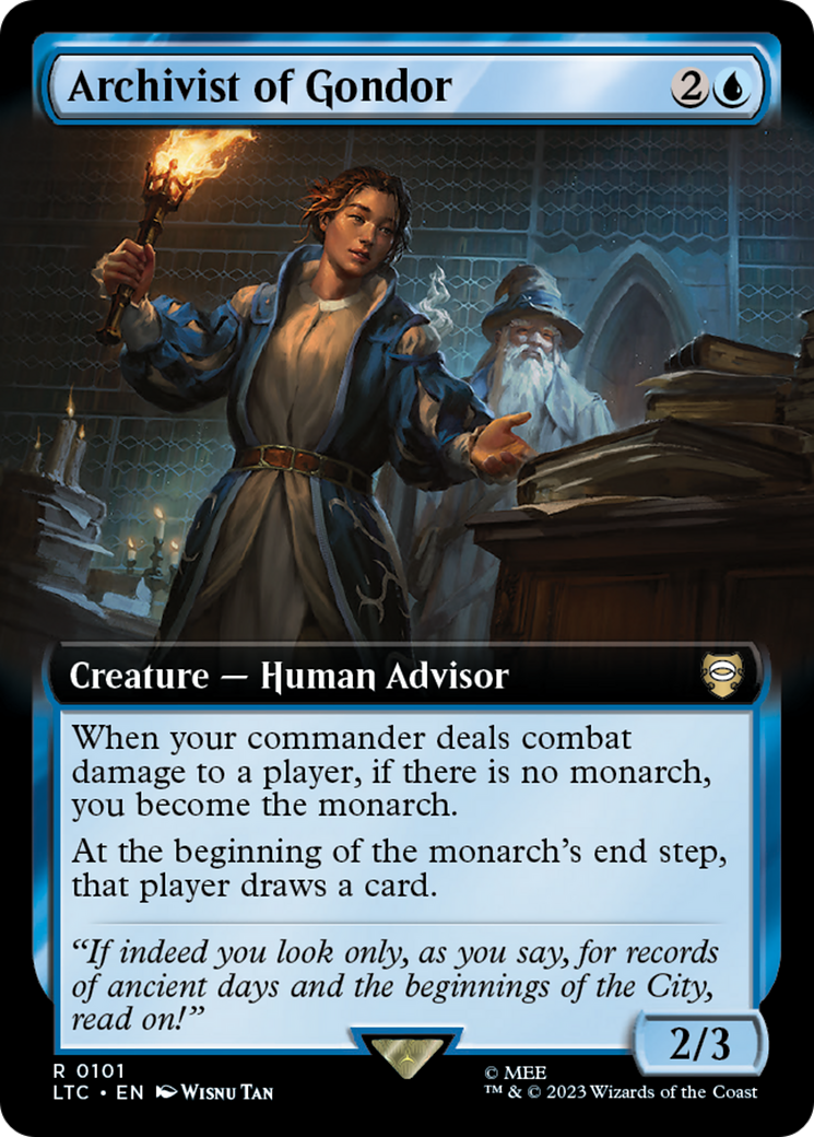 Archivist of Gondor (Extended Art) [The Lord of the Rings: Tales of Middle-Earth Commander] | Good Games Cannington