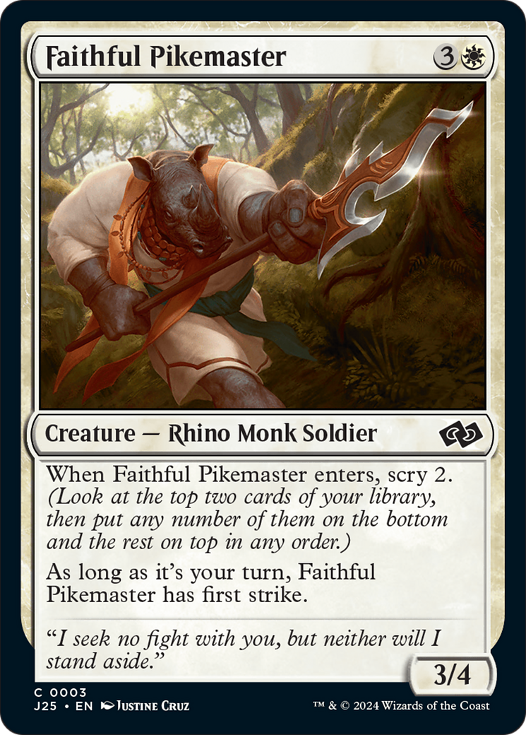 Faithful Pikemaster [Foundations Jumpstart] | Good Games Cannington