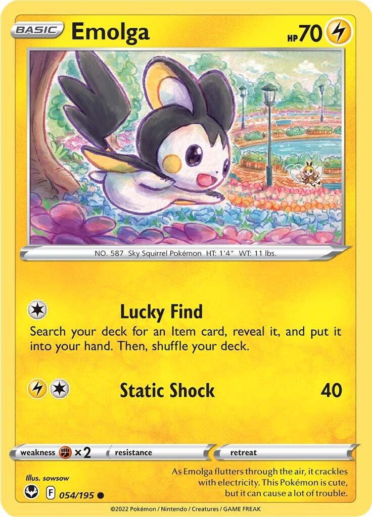 Emolga (054/195) [Sword & Shield: Silver Tempest] | Good Games Cannington