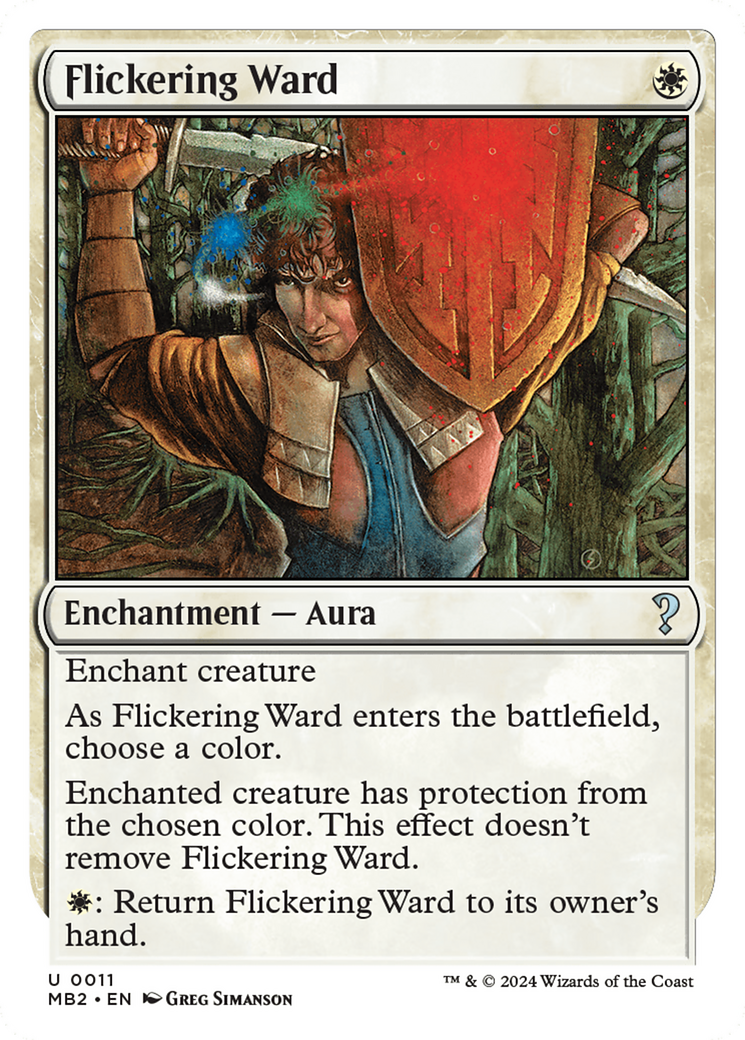 Flickering Ward (White Border) [Mystery Booster 2] | Good Games Cannington