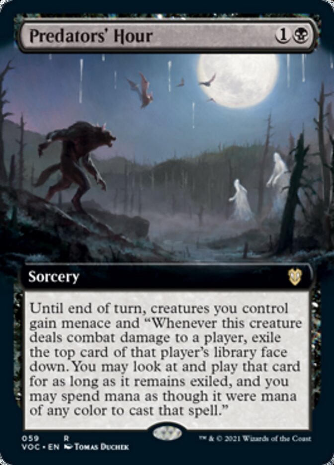 Predators' Hour (Extended Art) [Innistrad: Crimson Vow Commander] | Good Games Cannington