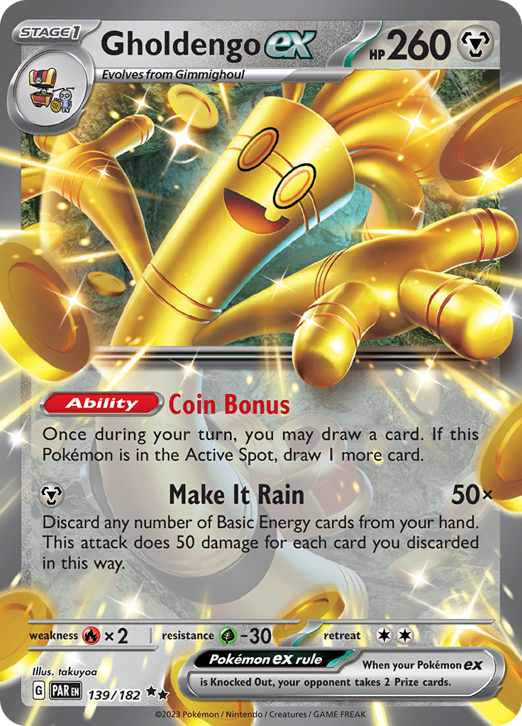 Gholdengo ex (139/182) [Scarlet & Violet: Paradox Rift] | Good Games Cannington