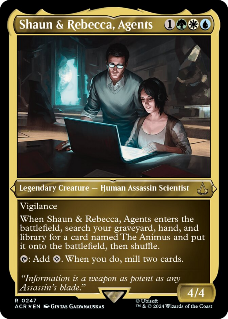 Shaun & Rebecca, Agents (Foil Etched) [Assassin's Creed] | Good Games Cannington