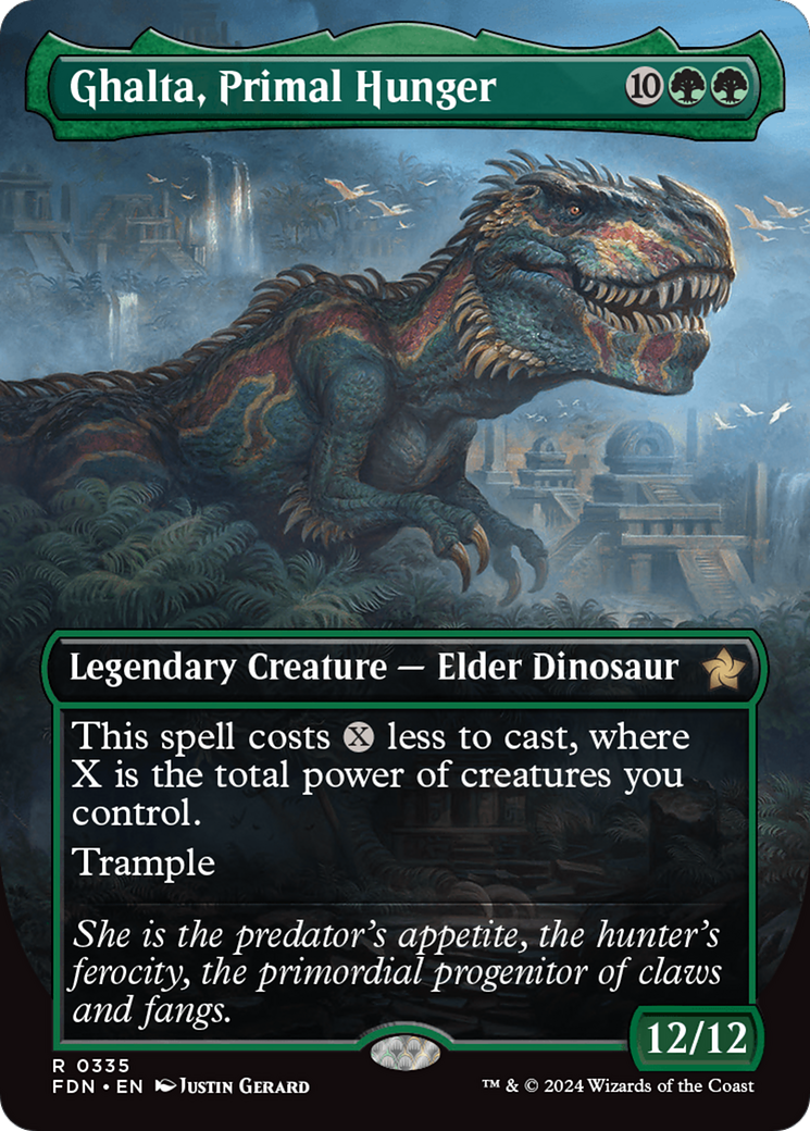 Ghalta, Primal Hunger (Borderless) [Foundations] | Good Games Cannington