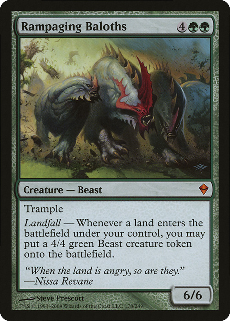Rampaging Baloths (Zendikar) (Oversized) [Oversize Cards] | Good Games Cannington