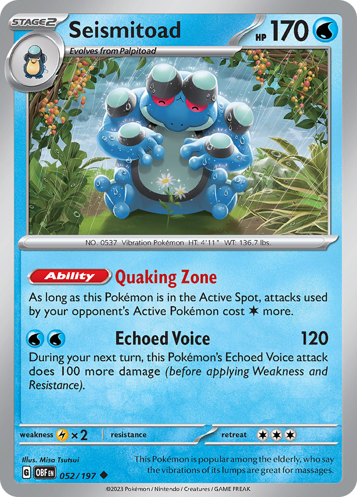 Seismitoad (052/197) [Scarlet & Violet: Obsidian Flames] | Good Games Cannington