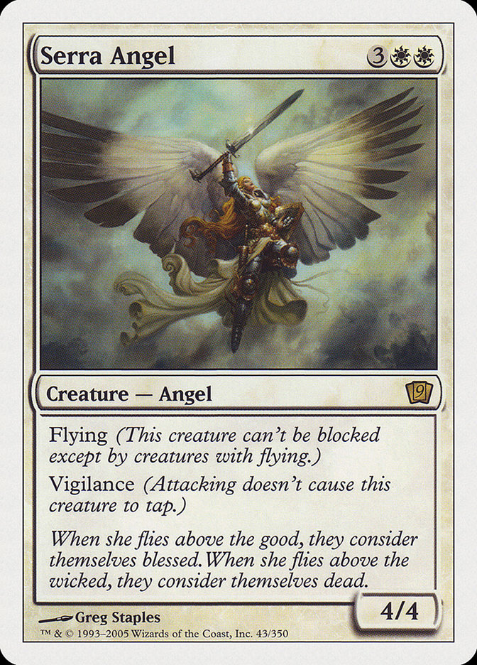 Serra Angel (9th Edition) [Oversize Cards] | Good Games Cannington