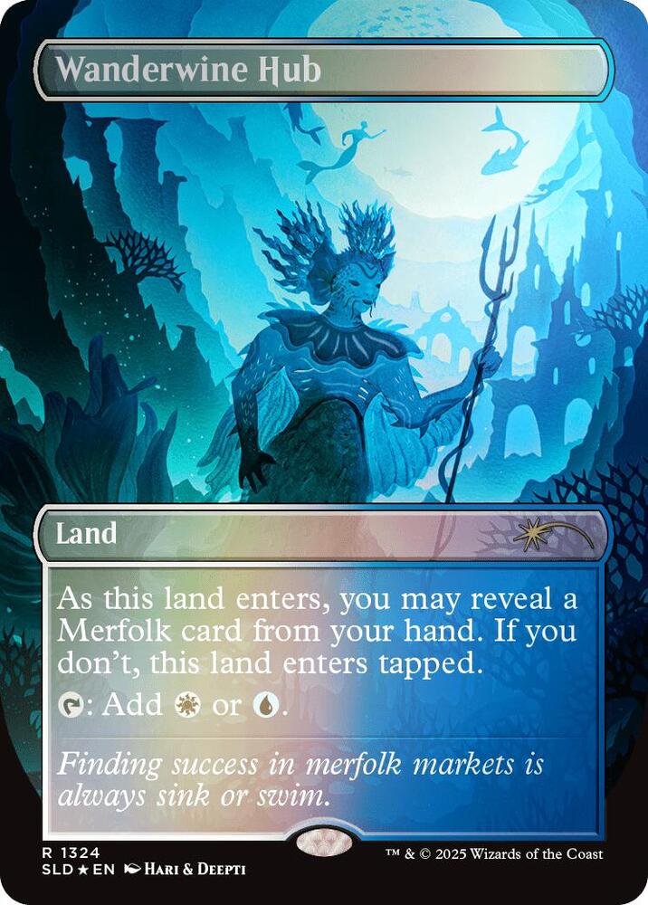Wanderwine Hub Rainbow Foil 1324 (Secret Lair Drop Series)  - Foil | Good Games Cannington