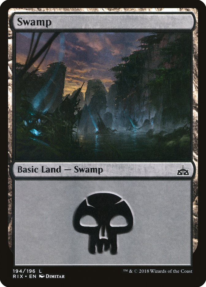 Swamp (194) [Rivals of Ixalan] | Good Games Cannington