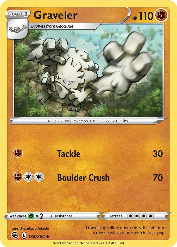 Graveler (136/264) [Sword & Shield: Fusion Strike] | Good Games Cannington