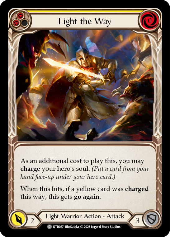 Light the Way (Yellow) [DTD067] (Dusk Till Dawn)  Rainbow Foil | Good Games Cannington