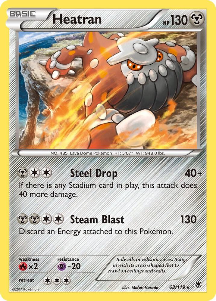 Heatran 63/119 (XY - Phantom Forces)  - Holofoil | Good Games Cannington