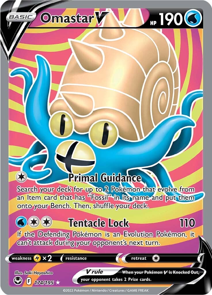 Omastar V (174/195) [Sword & Shield: Silver Tempest] | Good Games Cannington
