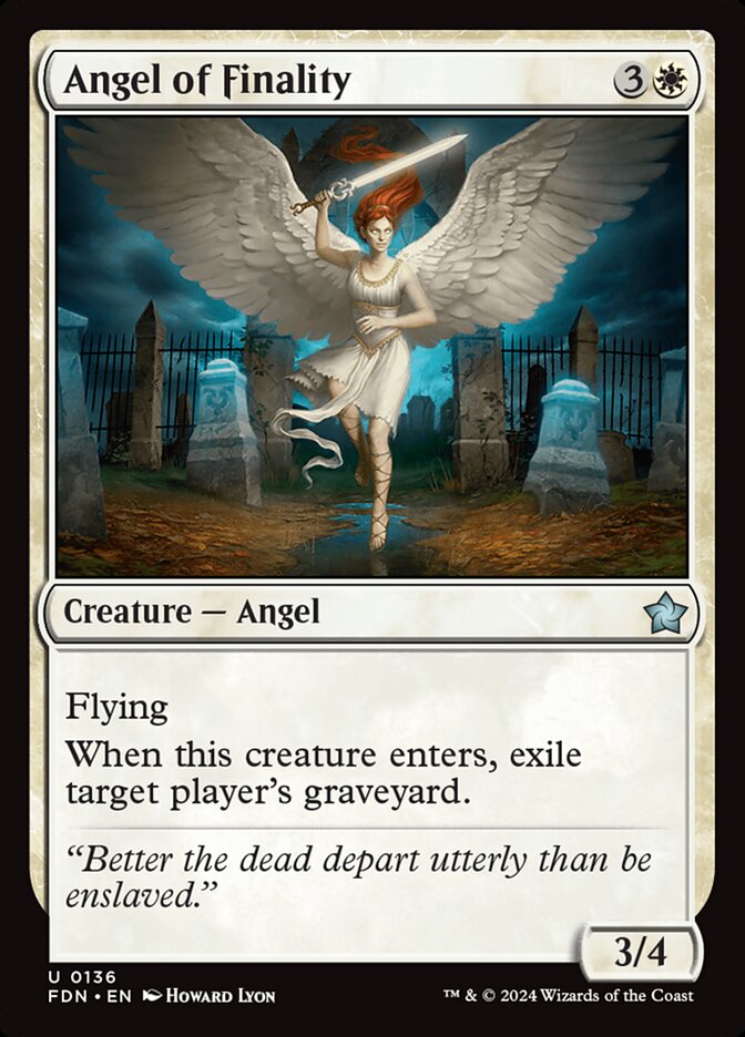 Angel of Finality 136 (Foundations)  - Foil | Good Games Cannington