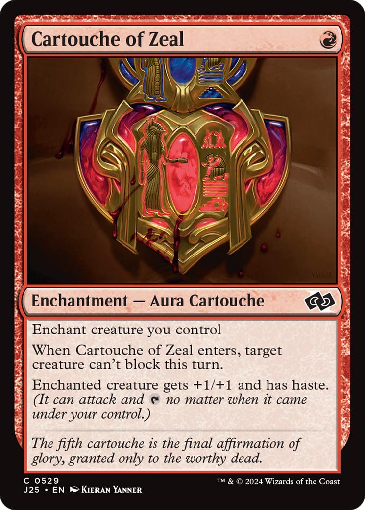 Cartouche of Zeal [Foundations Jumpstart] | Good Games Cannington