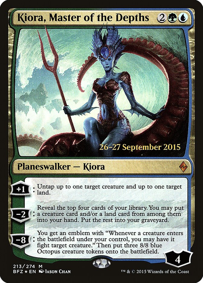 Kiora, Master of the Depths [Battle for Zendikar Prerelease Promos] | Good Games Cannington