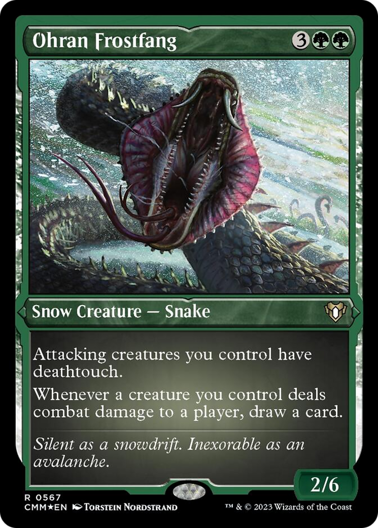 Ohran Frostfang (Foil Etched) [Commander Masters] | Good Games Cannington