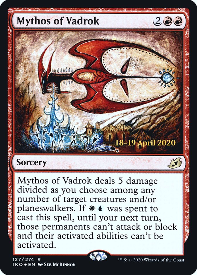 Mythos of Vadrok [Ikoria: Lair of Behemoths Prerelease Promos] | Good Games Cannington