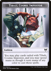Elf Warrior // Tibalt, Cosmic Impostor Emblem Double-Sided Token [Kaldheim Tokens] | Good Games Cannington
