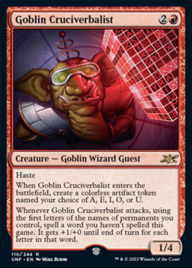 Goblin Cruciverbalist [Unfinity] | Good Games Cannington