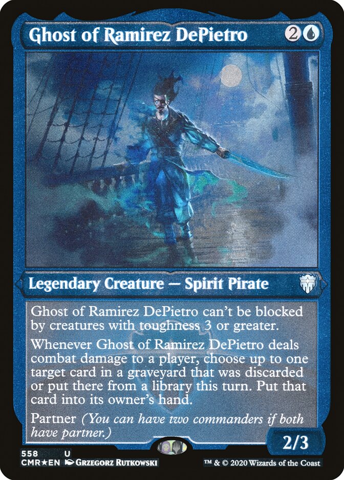 Ghost of Ramirez DePietro (Etched) [Commander Legends] | Good Games Cannington