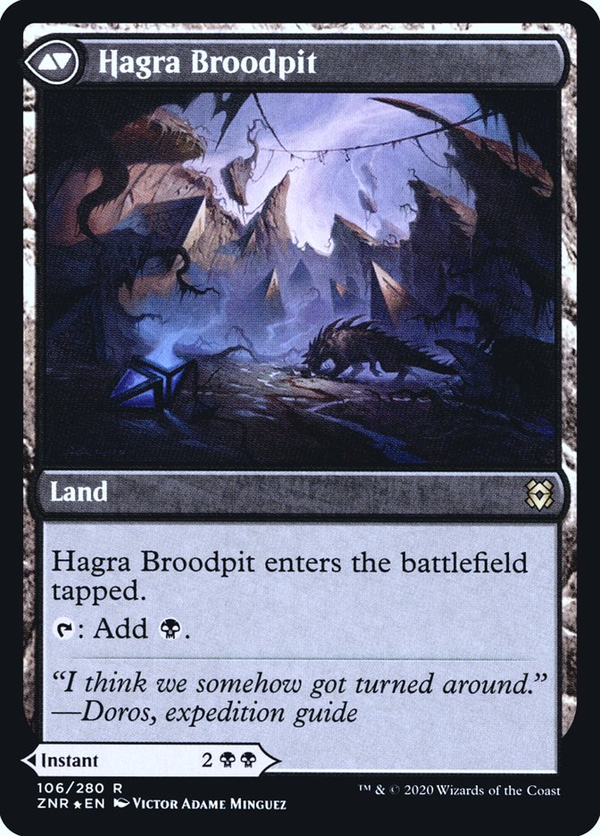 Hagra Mauling // Hagra Broodpit [Zendikar Rising Prerelease Promos] | Good Games Cannington