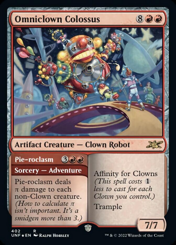 Omniclown Colossus // Pie-roclasm (Galaxy Foil) [Unfinity] | Good Games Cannington