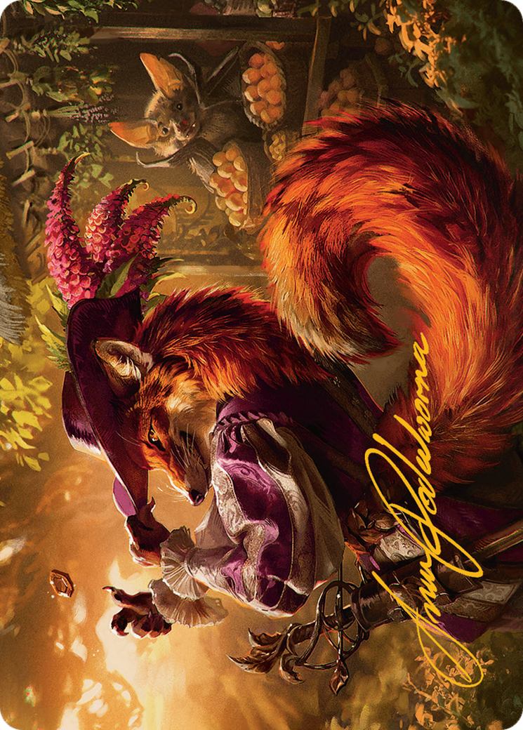 Mr. Foxglove Art Card (Gold-Stamped Signature) [Bloomburrow Art Series] | Good Games Cannington