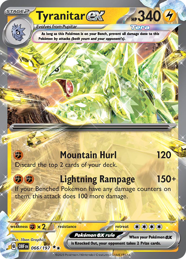 Tyranitar ex (066/197) [Scarlet & Violet: Obsidian Flames] | Good Games Cannington
