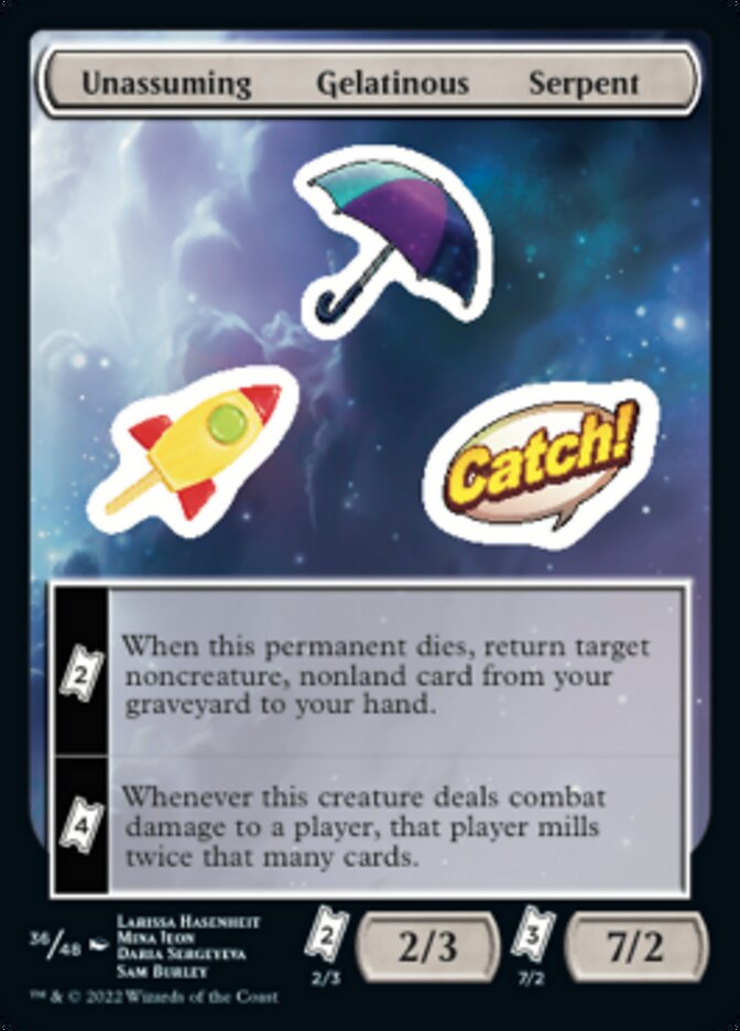 Unassuming Gelatinous Serpent [Unfinity Stickers] | Good Games Cannington