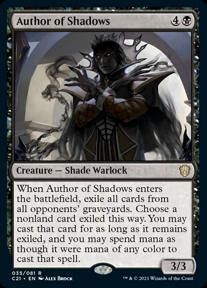 Author of Shadows [Commander 2021] | Good Games Cannington
