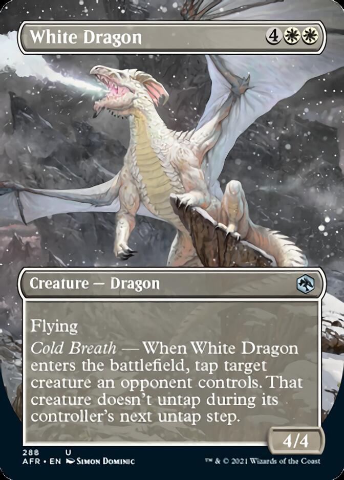 White Dragon (Borderless Alternate Art) [Dungeons & Dragons: Adventures in the Forgotten Realms] | Good Games Cannington