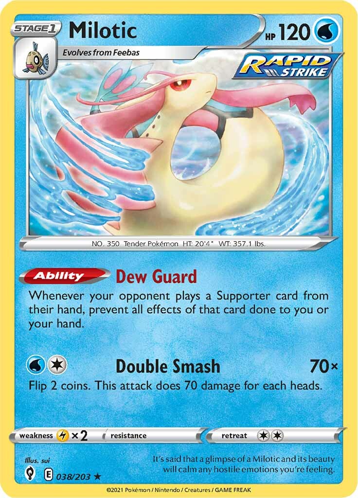 Milotic (038/203) [Sword & Shield: Evolving Skies] | Good Games Cannington