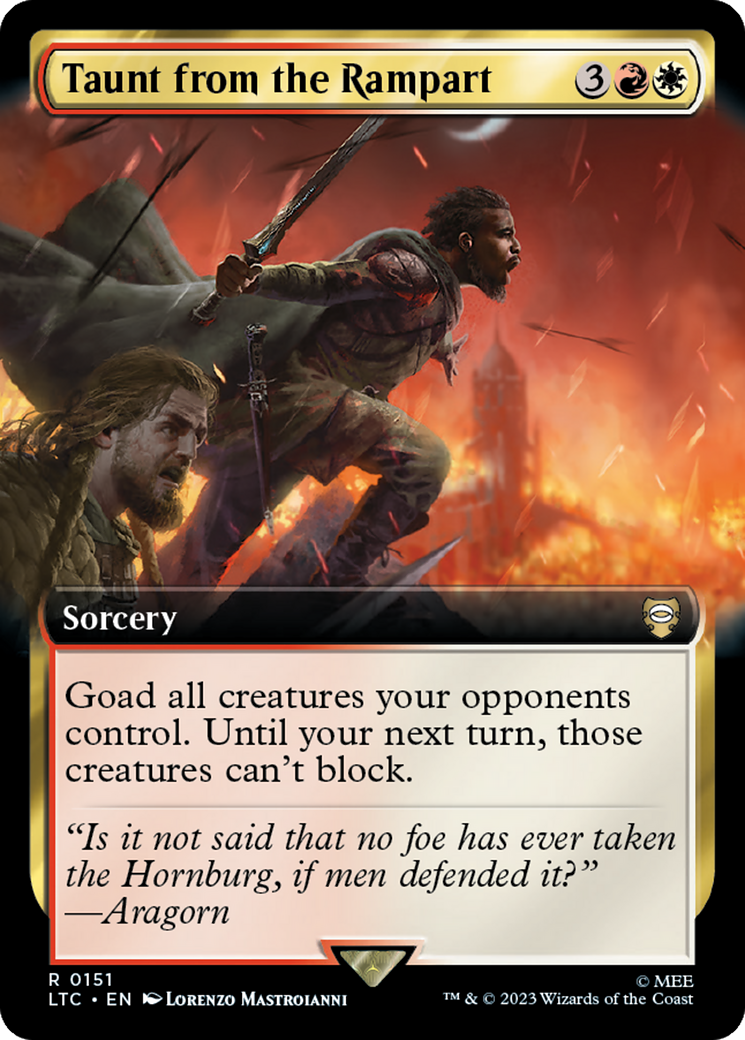 Taunt from the Rampart (Extended Art) [The Lord of the Rings: Tales of Middle-Earth Commander] | Good Games Cannington
