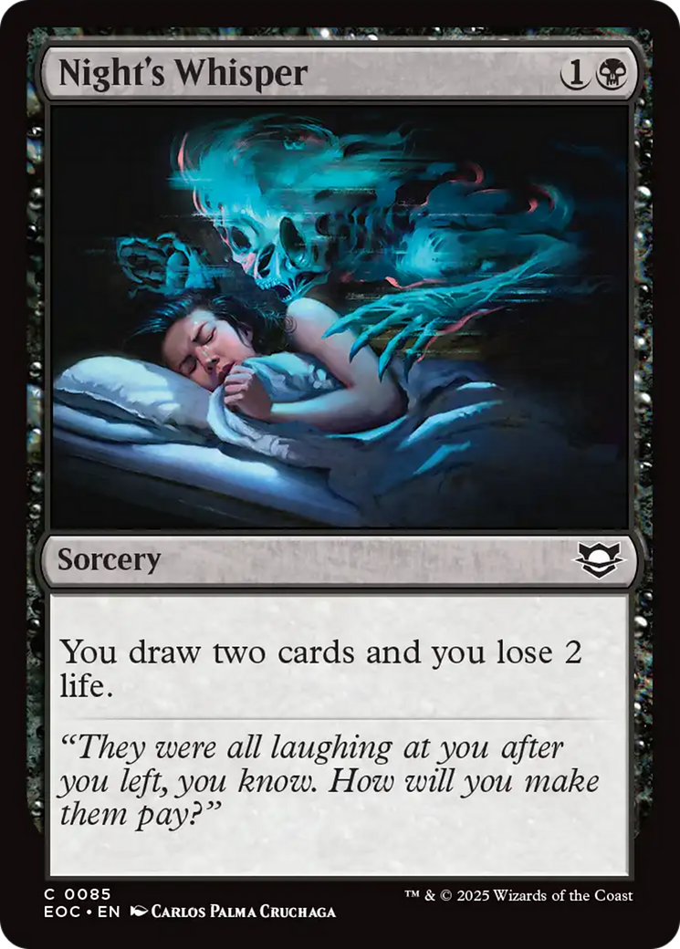 Night's Whisper [Edge of Eternities Commander] | Good Games Cannington
