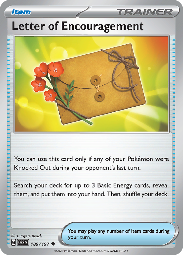Letter of Encouragement (189/197) [Scarlet & Violet: Obsidian Flames] | Good Games Cannington