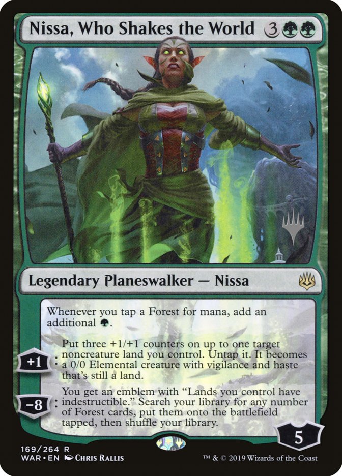 Nissa, Who Shakes the World (Promo Pack) [War of the Spark Promos] | Good Games Cannington