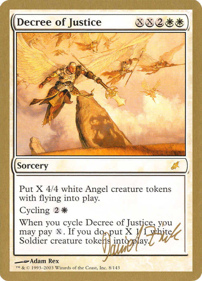 Decree of Justice (Daniel Zink) [World Championship Decks 2003] | Good Games Cannington