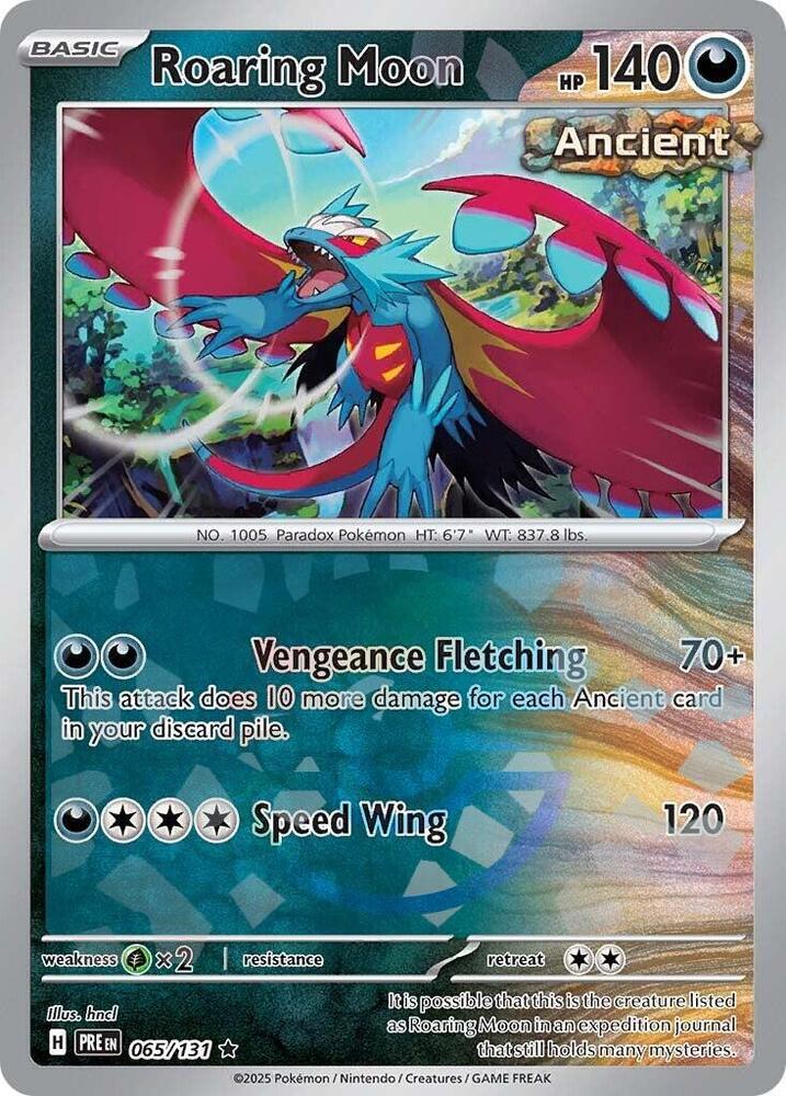 Roaring Moon (065/131) (Poke Ball Pattern) [Scarlet & Violet: Prismatic Evolutions] | Good Games Cannington